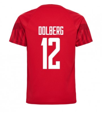 Maillot de foot Danemark Kasper Dolberg #12 Domicile Monde 2022 Manches Courte